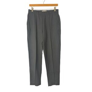 Minimalist Everlane Womens Medium Pintuck Pull On Trousers Black Elastic Waist